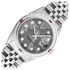 Rolex Datejust 36 Meteorite Diamond Dial Steel & 18k Gold Diamond Bezel Watch