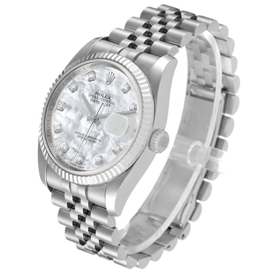 Rolex Datejust 36 Perlmutt-Diamant- Unisex-Uhr 116234 1