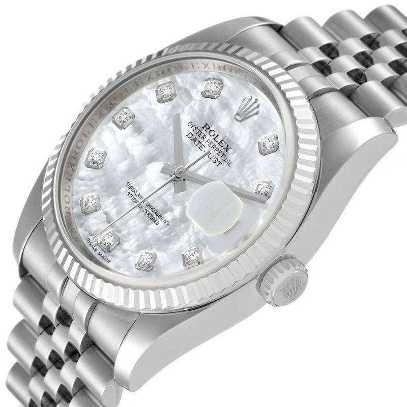 Rolex Datejust 36 Perlmutt-Diamant- Unisex-Uhr 116234 2