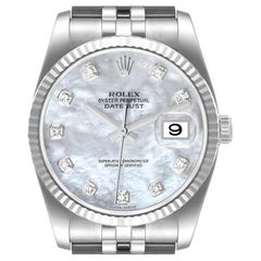 Rolex Datejust 36 Mother of Pearl Diamond Unisex Watch 116234