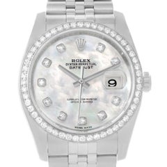 Rolex Datejust 36 Mother of Pearl Diamond Unisex Watch 116244