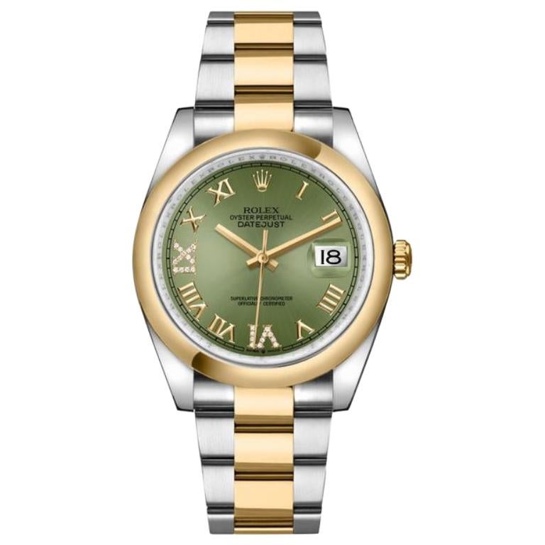 Rolex Datejust 36 Olive Green Dial Oyster Bracelet Men's Watch 126203