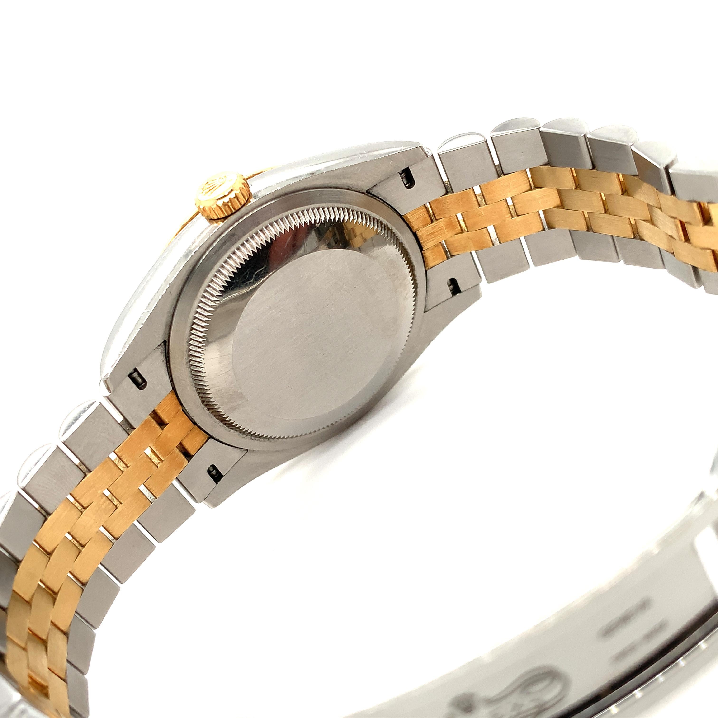 Rolex datejust 36 Oyster Stahl- und Gelbgold-Zifferblatt mit schwarzem Diamantenbesatz 126233 im Angebot 2