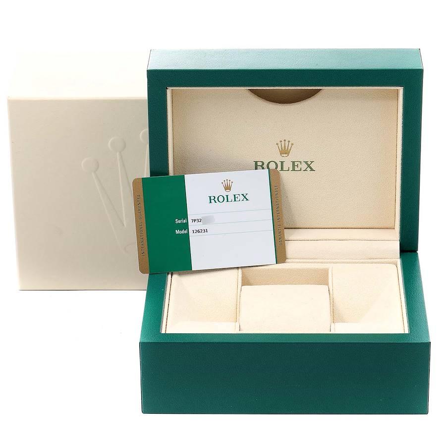 Rolex Datejust 36 Rhodium Dial Steel EverRose Gold Watch 126231 Box Card For Sale 7