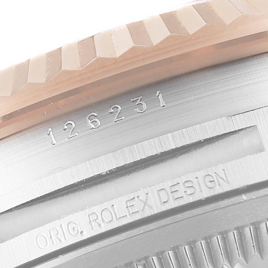 Rolex Datejust 36 Rhodium Dial Steel EverRose Gold Watch 126231 Unworn In Excellent Condition In Atlanta, GA