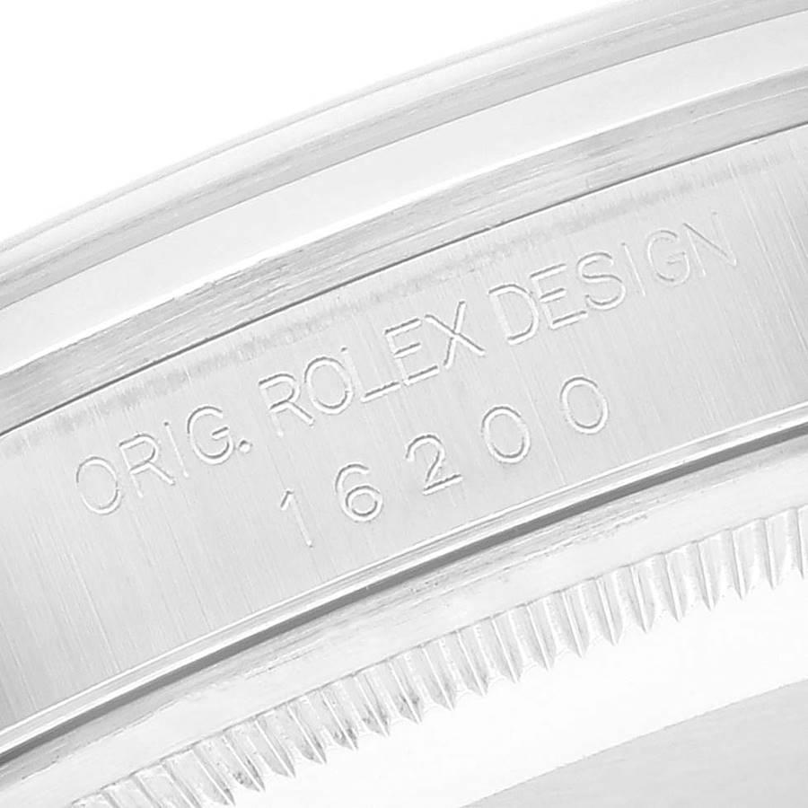 Men's Rolex Datejust 36 Rhodium Roman Dial Steel Mens Watch 16200 Box Papers