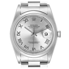 Rolex Datejust 36 Rhodium Roman Dial Steel Men’s Watch 16200