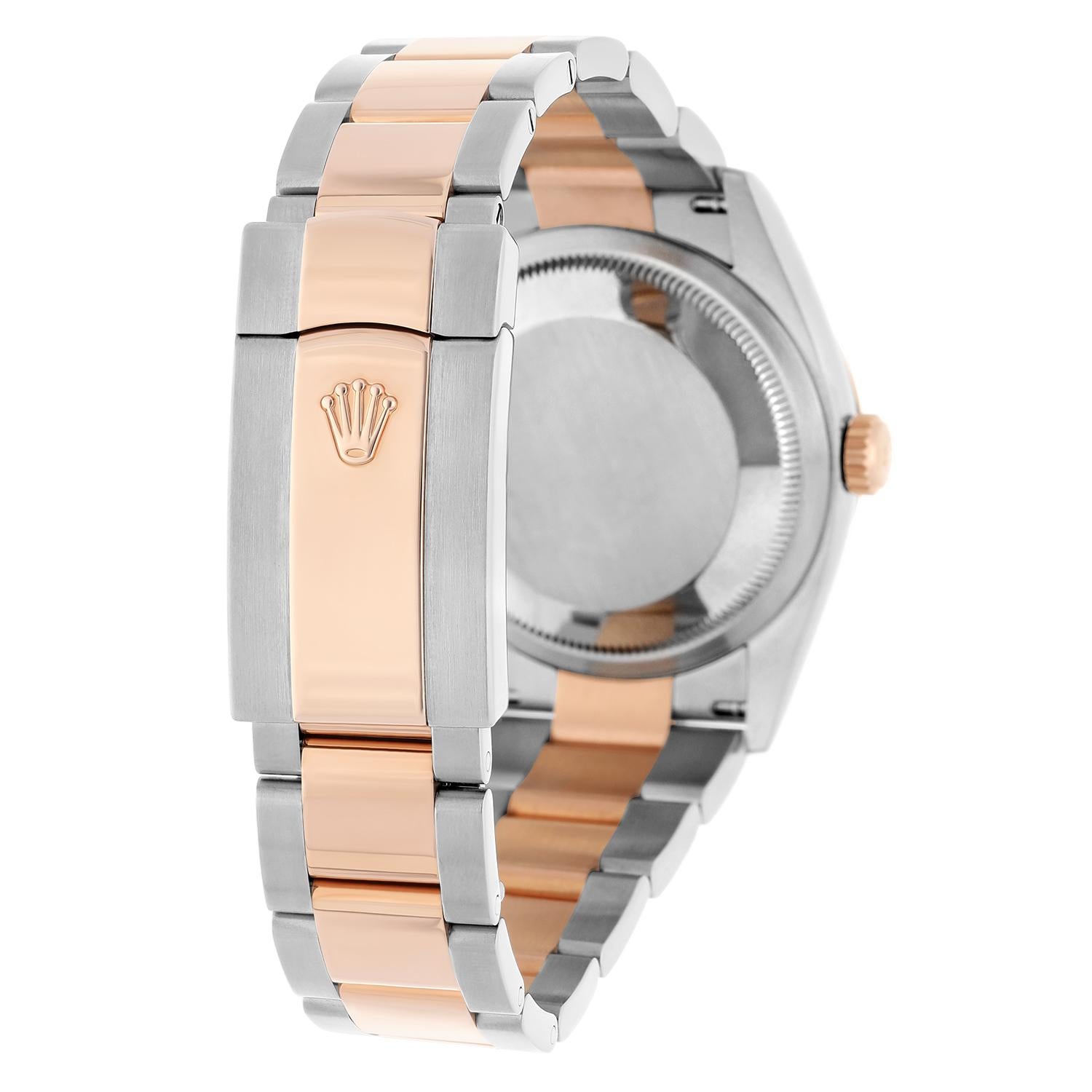 Rolex Datejust 36 Rose Gold/Steel Dark Rhodium Index Dial, Domed Bezel Oyster 3