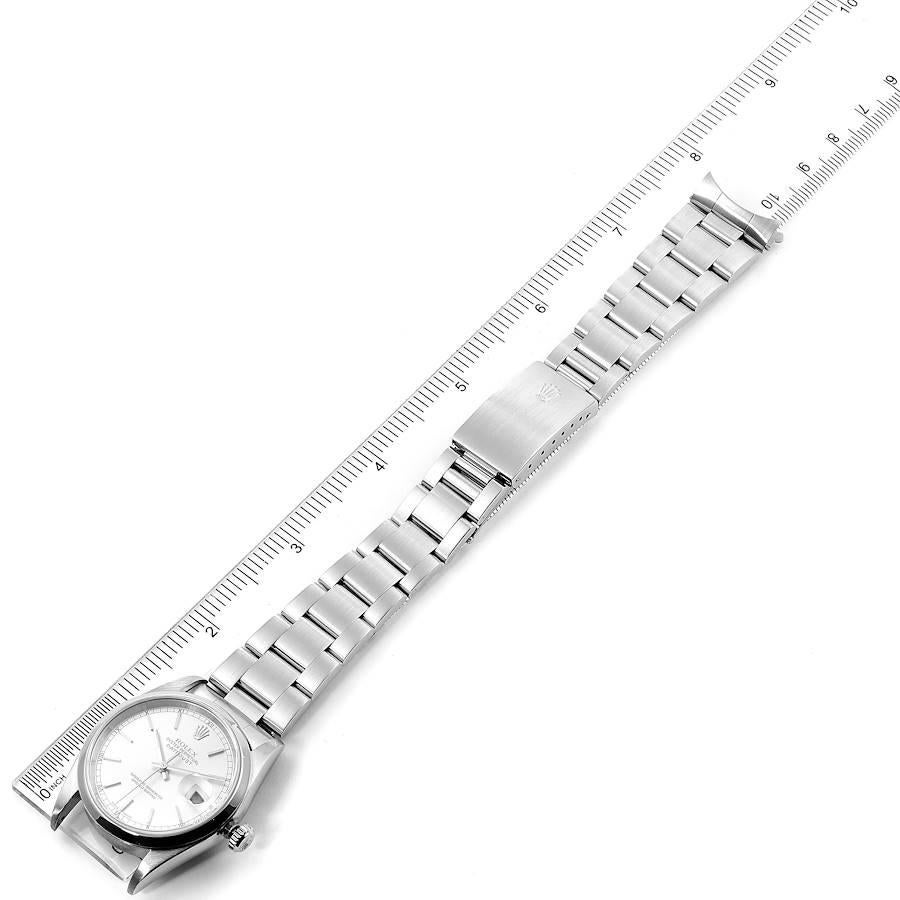 Rolex Datejust 36 Silver Baton Dial Steel Men's Watch 16200 Box 7