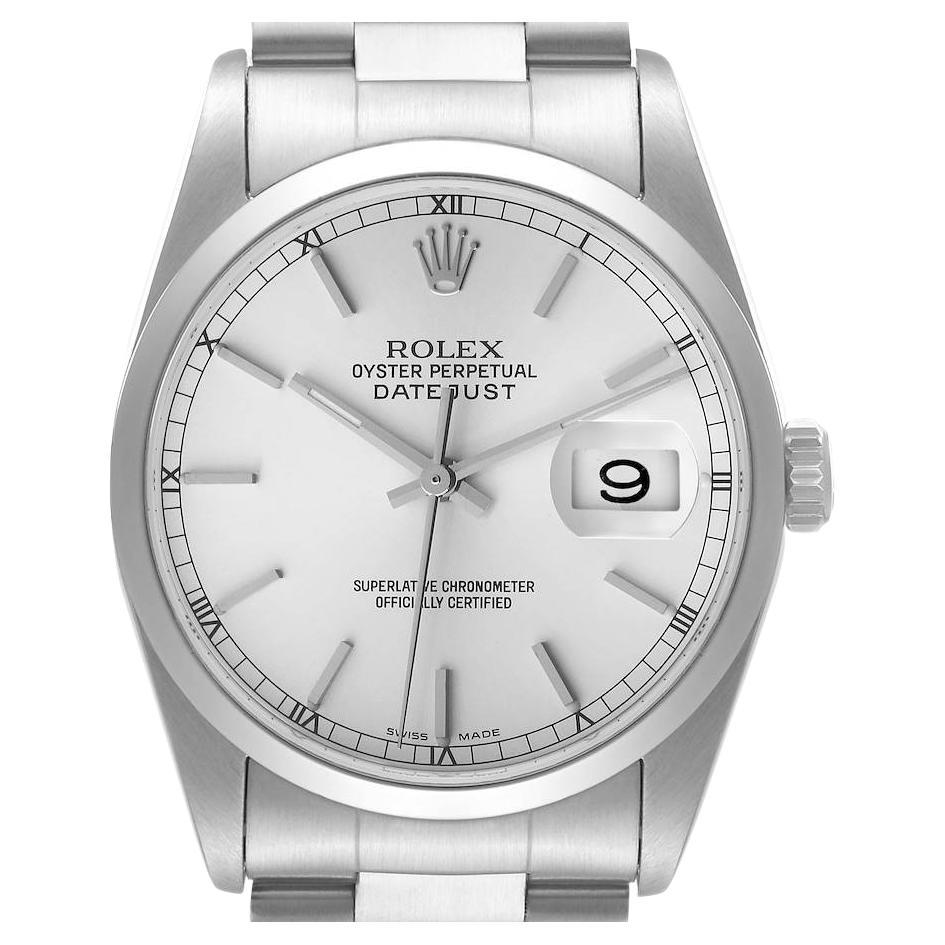 Rolex Datejust 36 Silver Dial Oyster Bracelet Steel Men