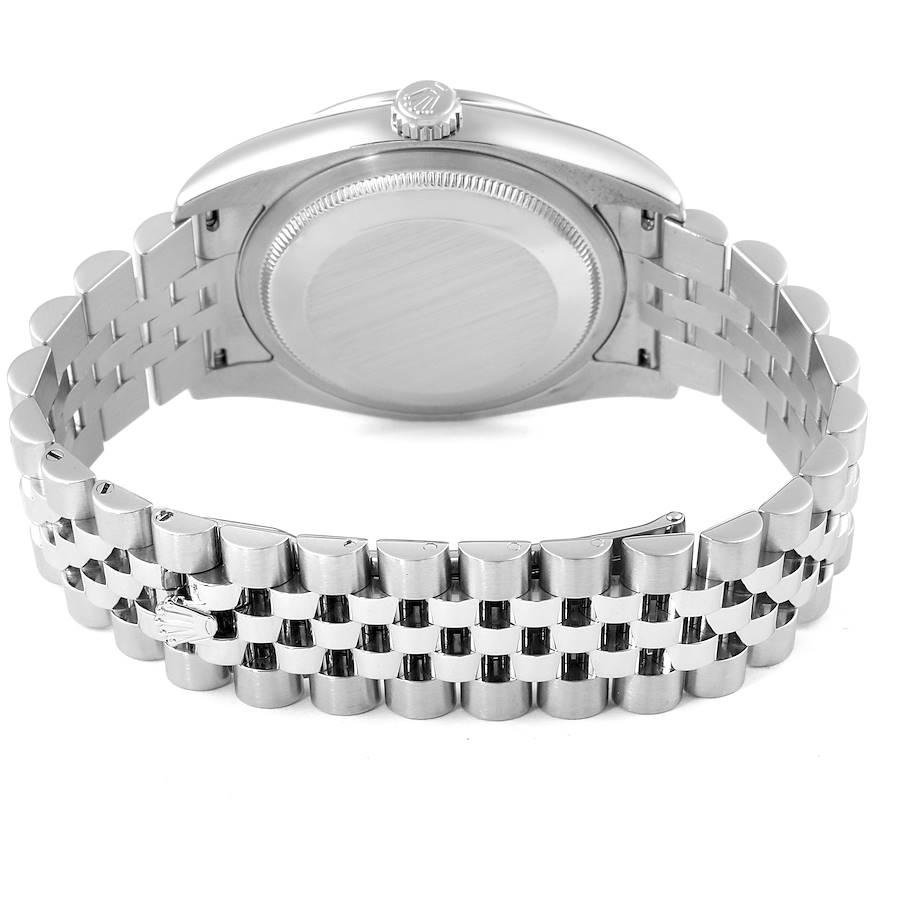 Rolex Datejust 36 Silver Wave Diamond Dial Men's Watch 116244 For Sale 6