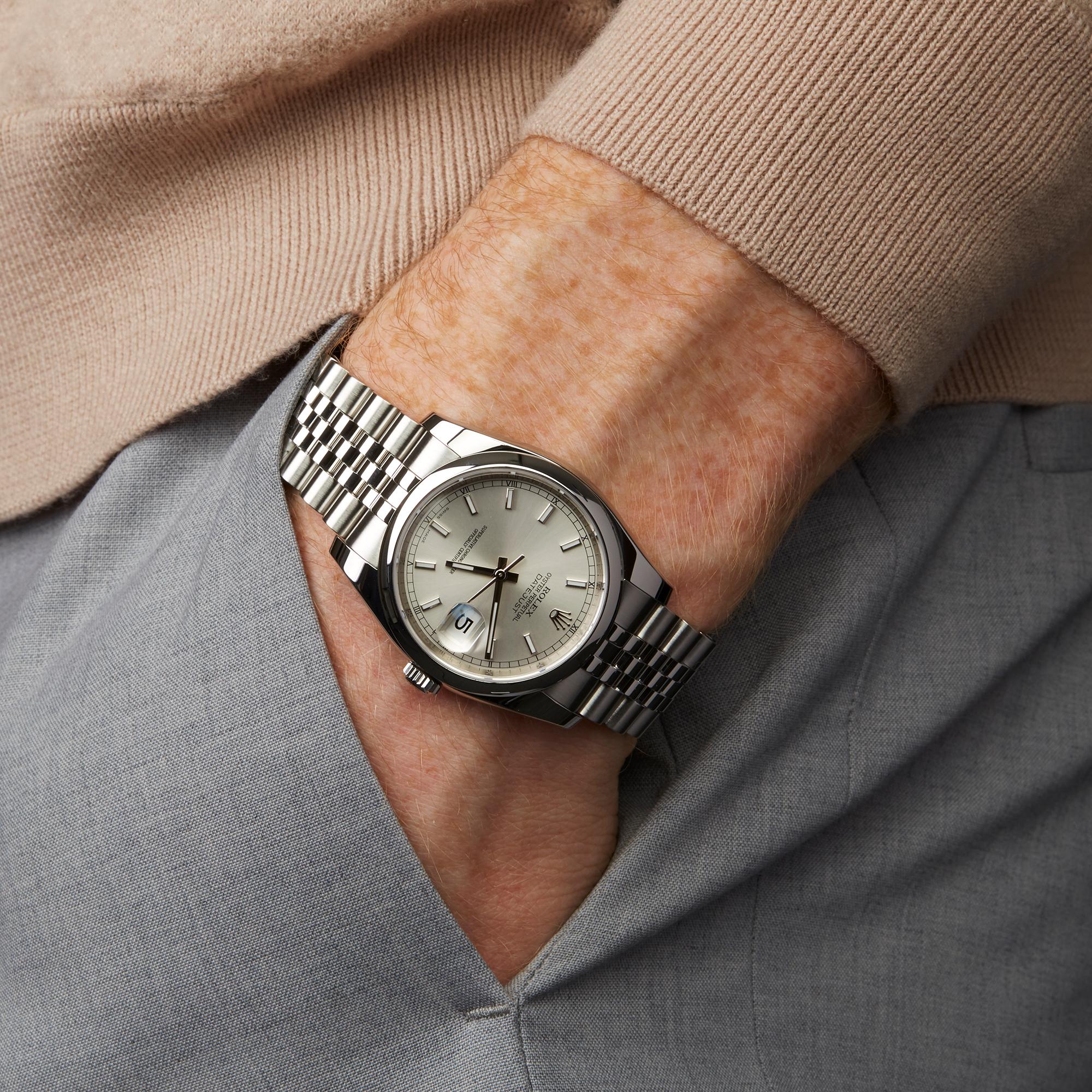 Men's Rolex Datejust 36 Stainless Steel 116200 Wristwatch