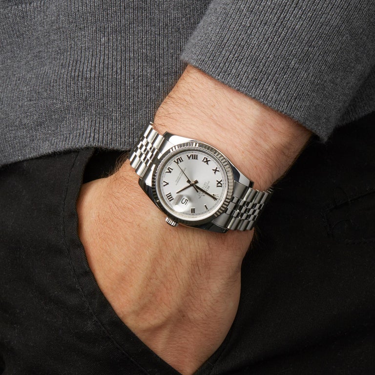 rolex datejust 36 on wrist