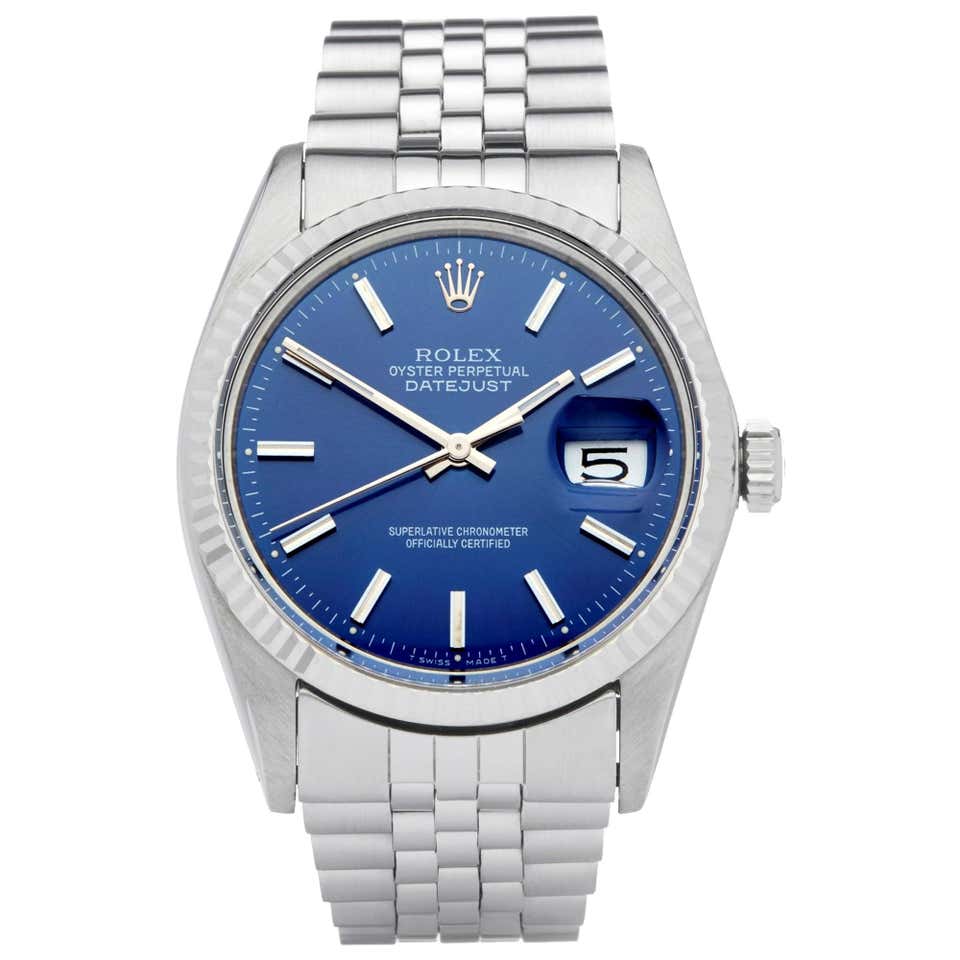 16014 Rolex Datejust 36 Stainless Steel 16014 at 1stDibs