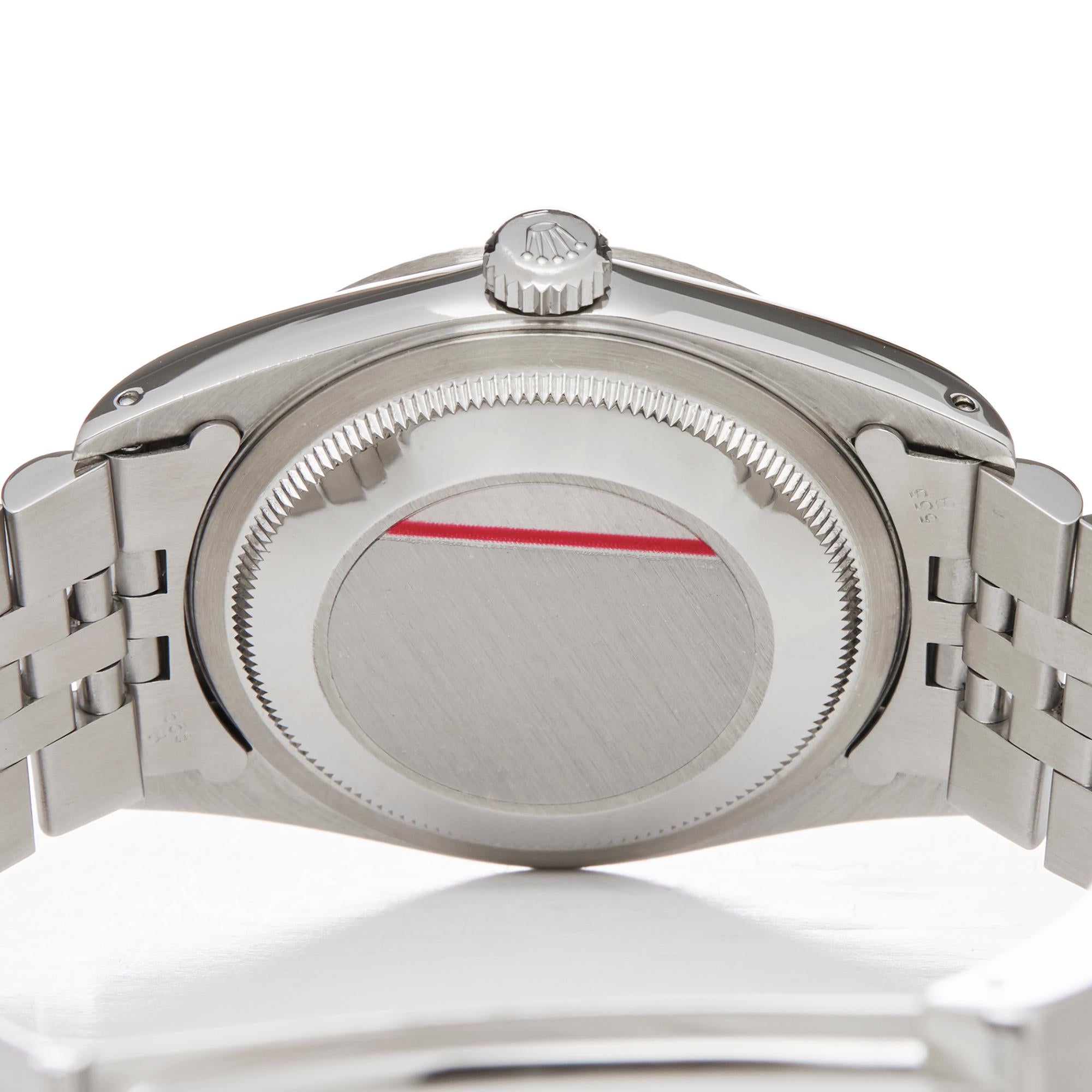 Men's Rolex Datejust 36 Stainless Steel 16234 Wristwatch