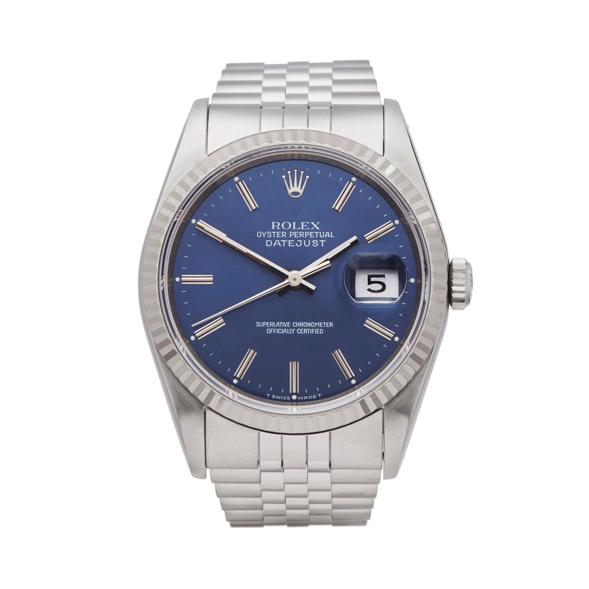 Rolex Datejust 36 Stainless Steel 16234