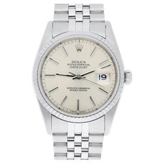 Rolex Datejust 36 mm in acciaio inossidabile 16234 Quadrante argento, Giubileo Circa 1994