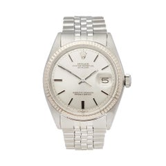 Used Rolex Datejust 36 Stainless Steel and 18 Karat White Gold 1601