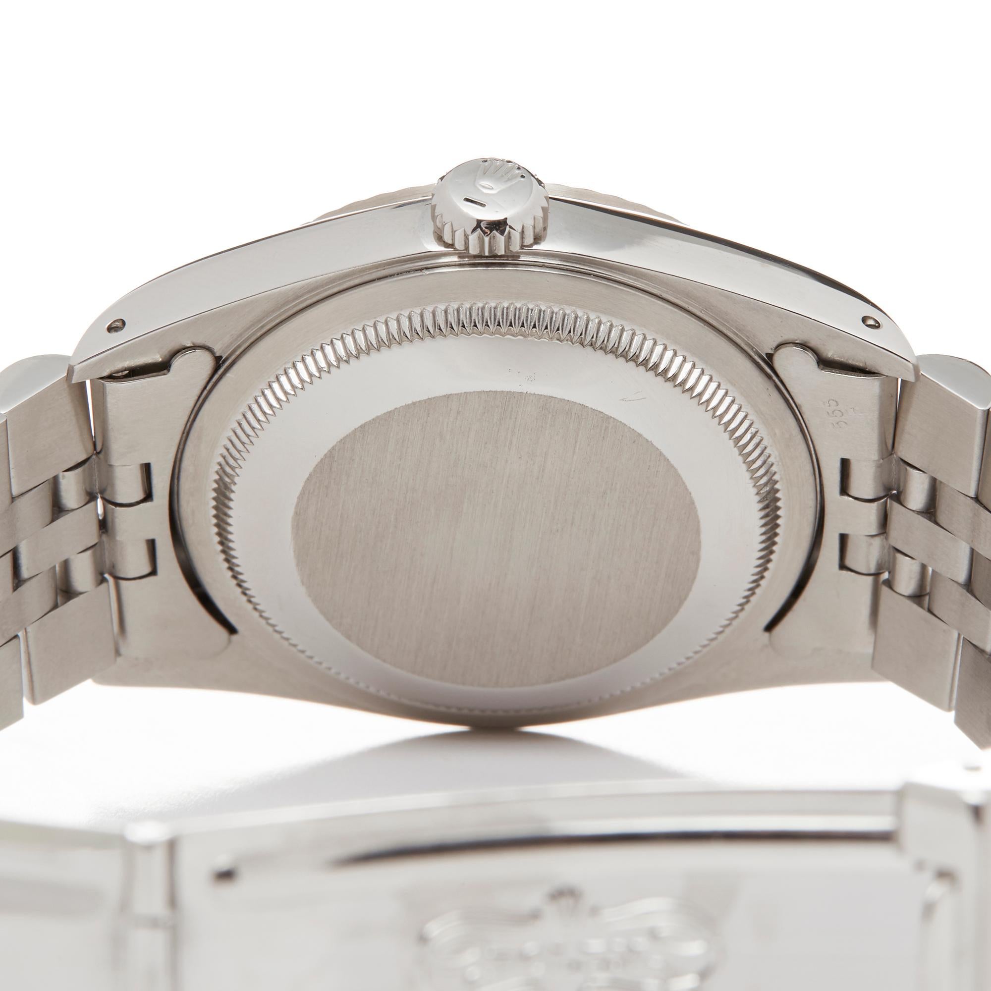 Rolex Datejust 36 Stainless Steel and 18 Karat White Gold 16234 Wristwatch 2
