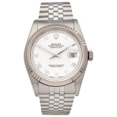 Rolex Datejust 36 Stainless Steel and 18K White Gold 16234 Wristwatch