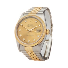 Rolex Datejust 36 Stainless Steel and 18K Yellow Gold 16233 Wristwatch