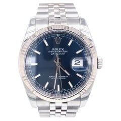 Rolex Datejust 36 Stainless Steel Blue Dial Fluted Bezel Jubilee Bracelet 116234