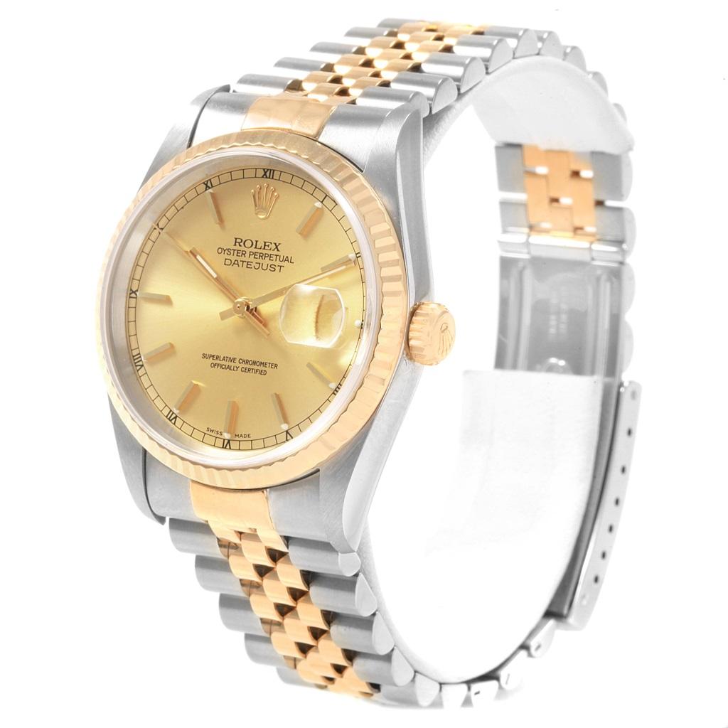 Men's Rolex Datejust 36 Steel 18 Karat Yellow Gold Men’s Watch 16233