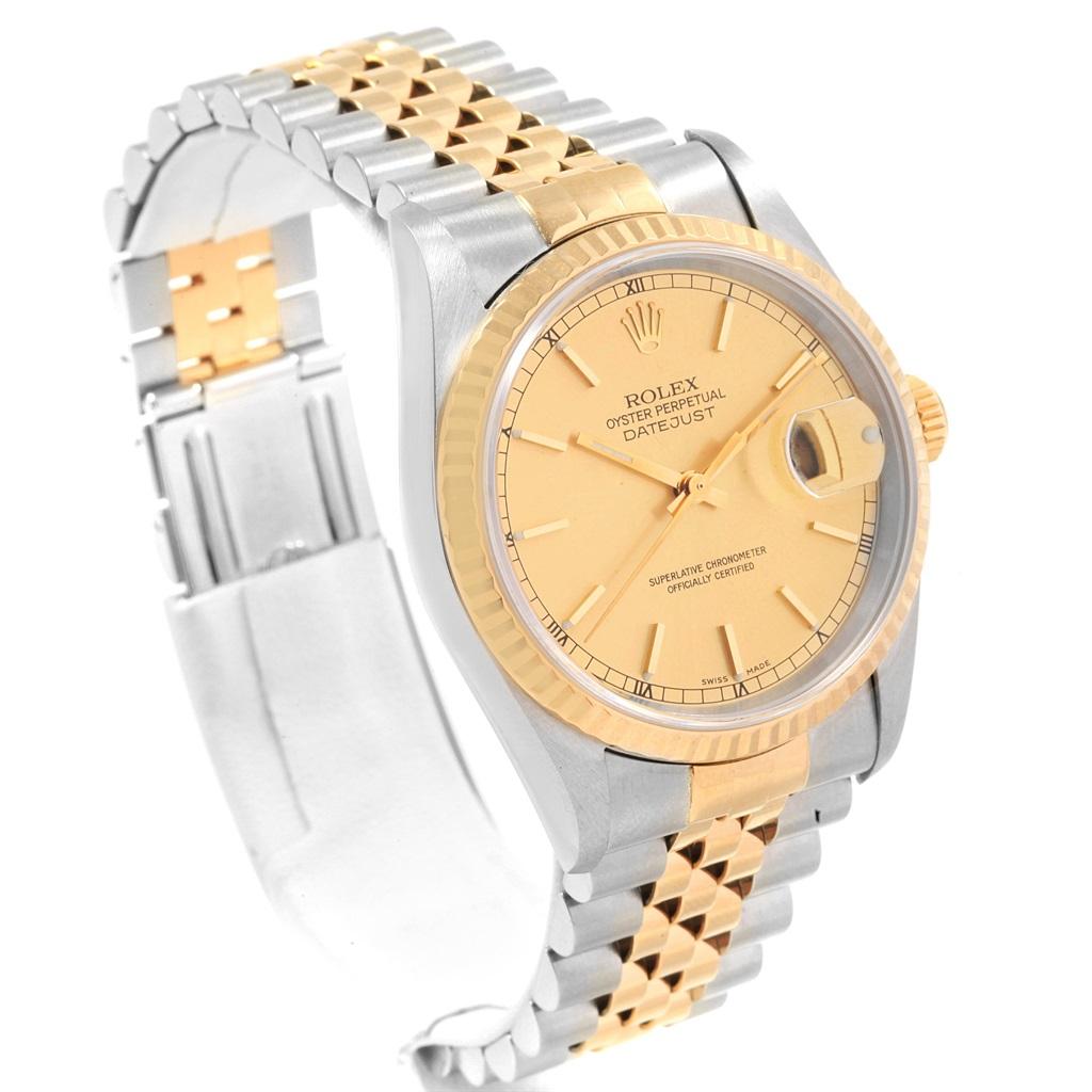 Rolex Datejust 36 Steel 18 Karat Yellow Gold Men’s Watch 16233 1