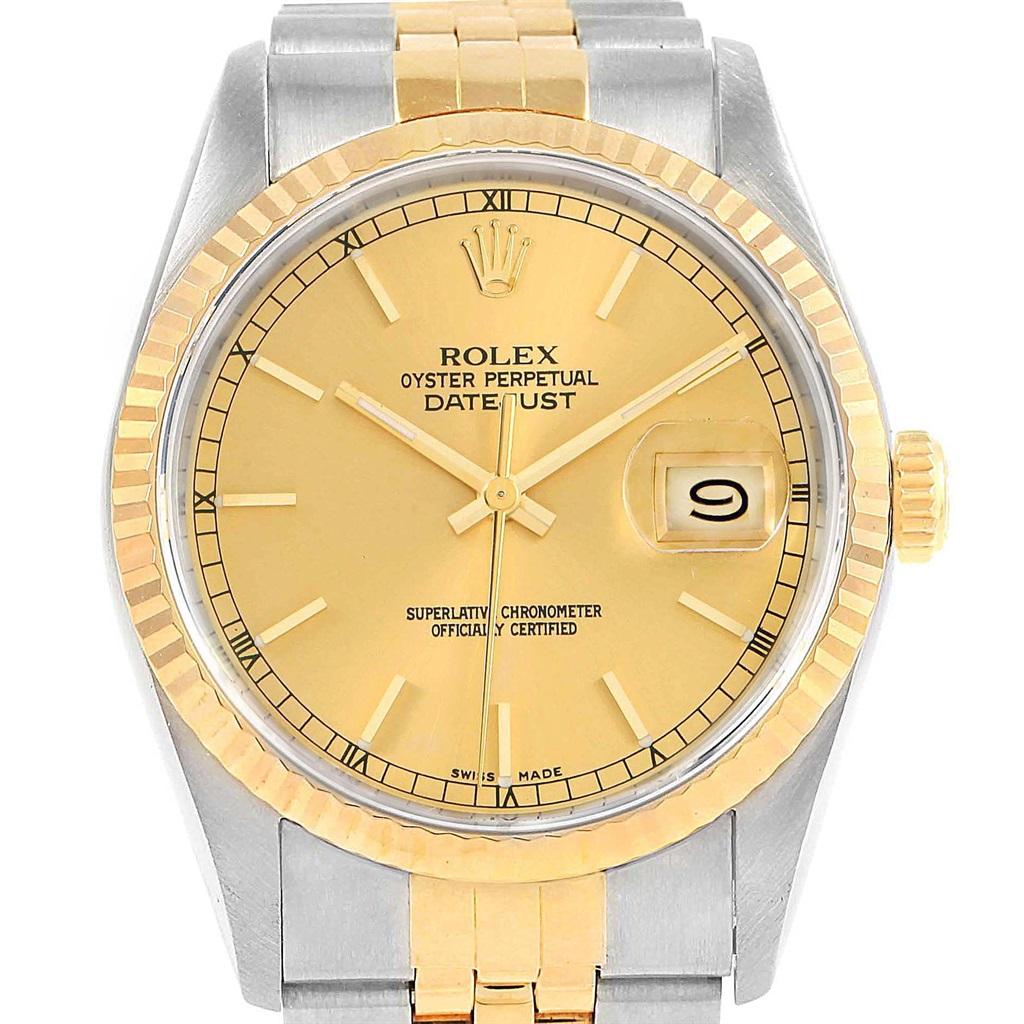 Rolex Datejust 36 Steel 18 Karat Yellow Gold Men’s Watch 16233 2