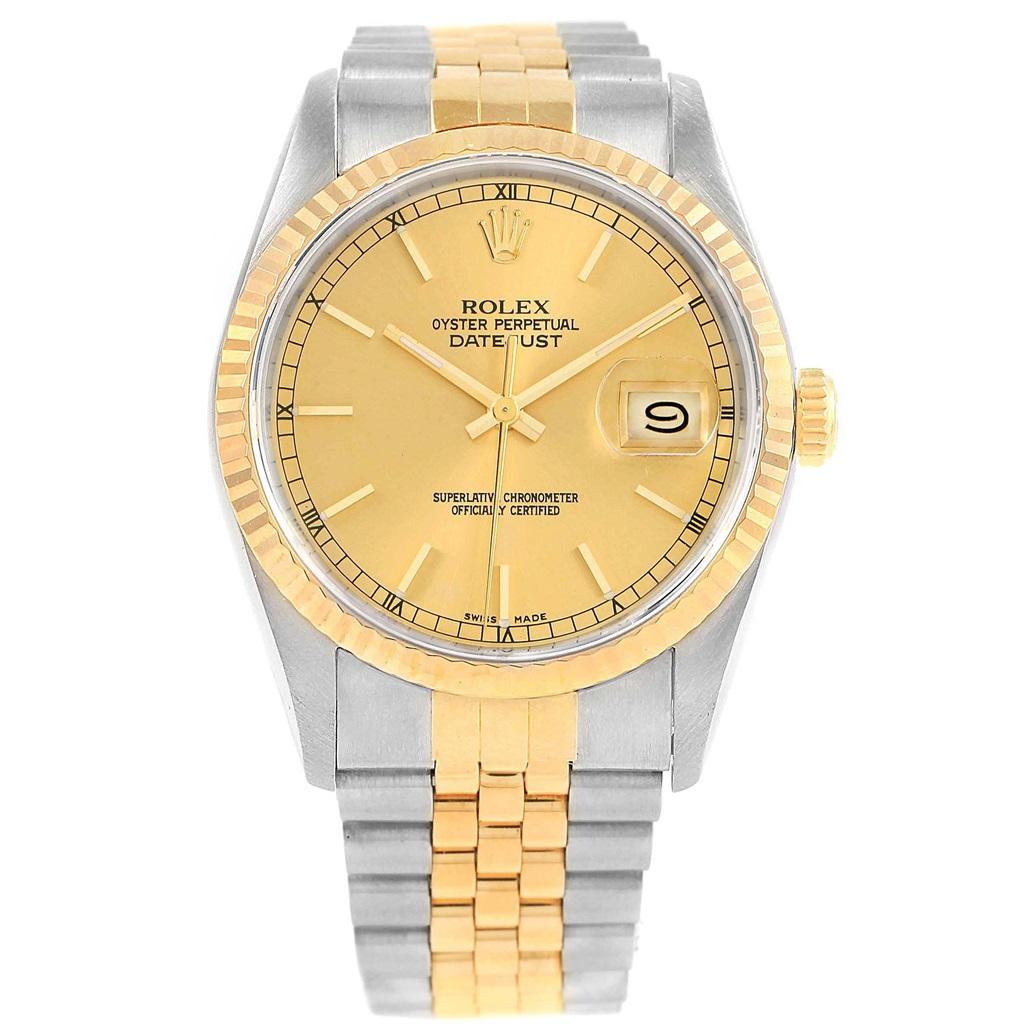 Rolex Datejust 36 Steel 18 Karat Yellow Gold Men’s Watch 16233 3