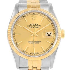 Rolex Datejust 36 Steel 18 Karat Yellow Gold Men’s Watch 16233