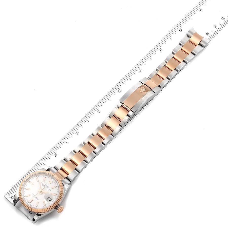 Rolex Datejust 36 Steel EveRose Gold White Dial Mens Watch 126231 Box Card For Sale 6