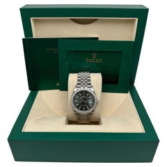 Rolex Datejust 36 Steel Mint Green Dial Diamond Unisex Watch 126284RBR