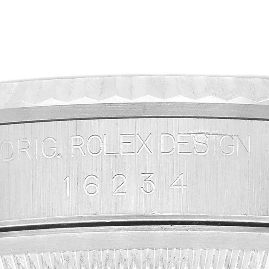 Rolex Datejust 36 Steel White Gold Black Dial Mens Watch 16234 2