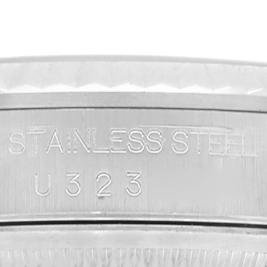 Rolex Datejust 36 Steel White Gold Black Dial Mens Watch 16234 3