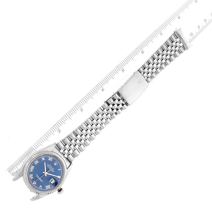 Rolex Datejust 36 Steel White Gold Blue Dial Mens Watch 16234 Box Papers 6