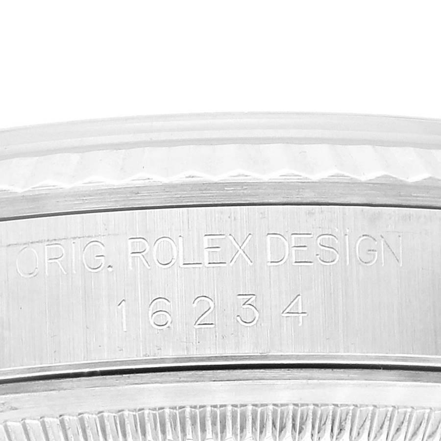 Rolex Datejust 36 Herrenuhr aus Stahl und Weißgold mit blauem Diamant-Zifferblatt 16234 im Angebot 2