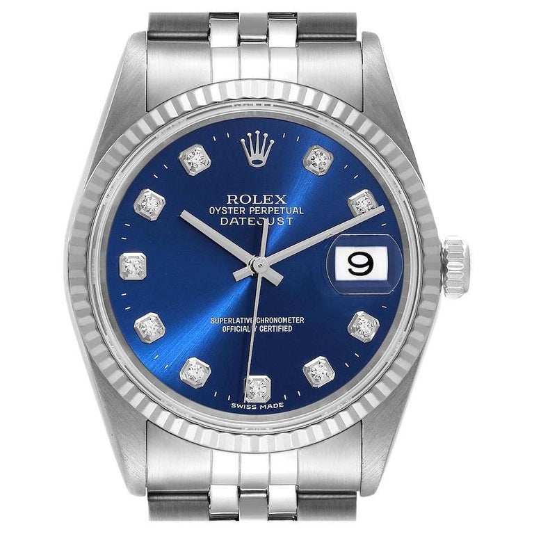 Lunette Personnalisable Pour Montre Datejust 36 Mm - Moissanite/diamants, Acier Inox, Neuf