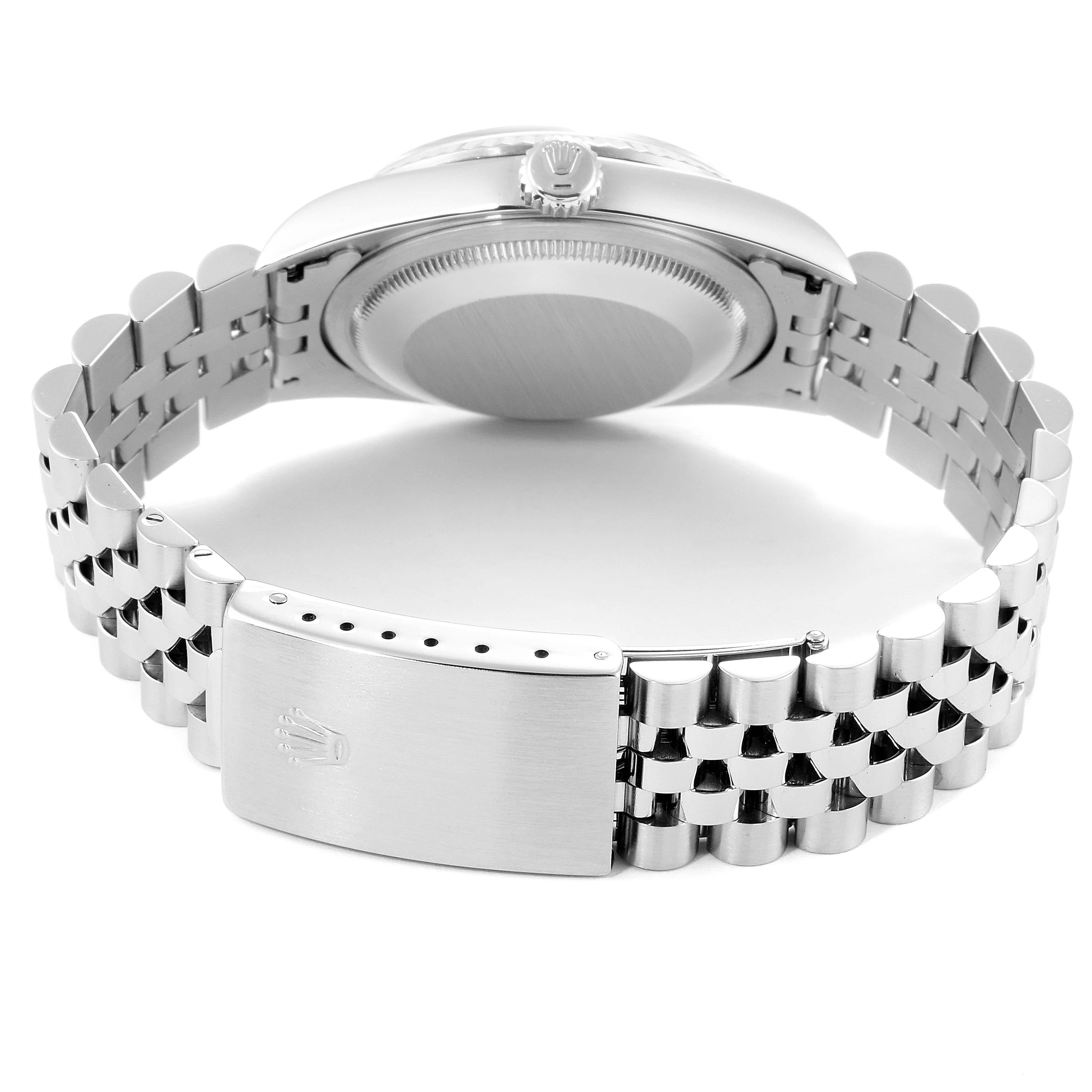 Rolex Datejust 36 Steel White Gold Jubilee Bracelet Men's Watch 16234 For Sale 6