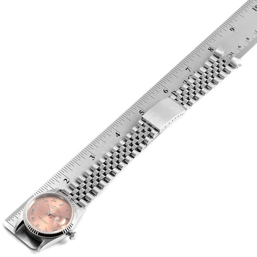Rolex Datejust 36 Steel White Gold Salmon Dial Men's Watch 16234 6