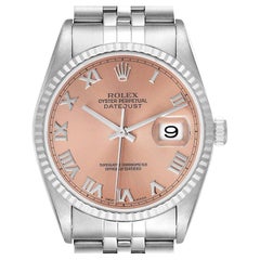 Rolex Datejust 36 Stahl-Weißgold-Herrenuhr mit Lachs-Zifferblatt 16234