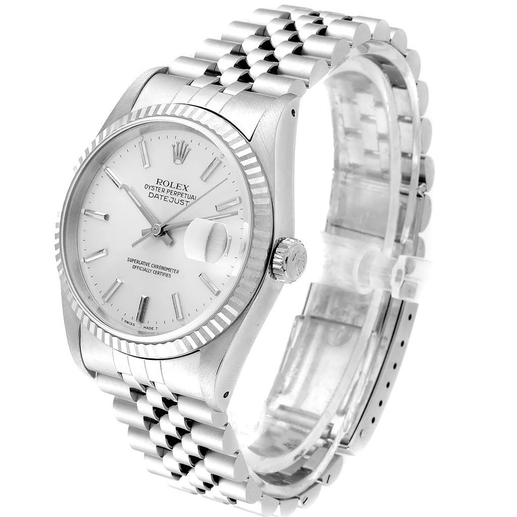 Men's Rolex Datejust 36 Steel White Gold Silver Dial Men’s Watch 16234