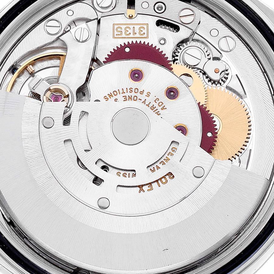 Rolex Datejust Steel White Gold Silver Tapestry Dial Mens Watch 16234 2