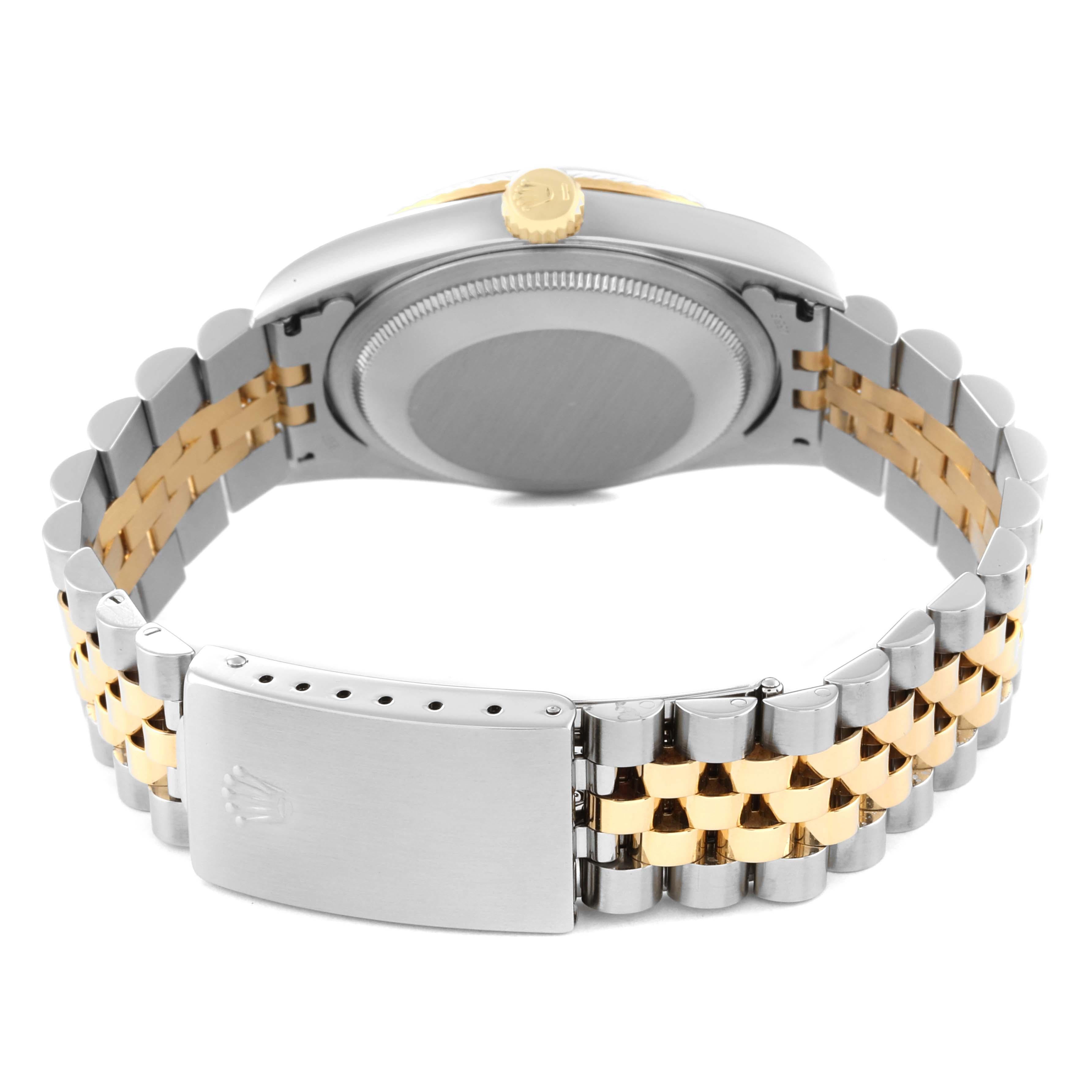 Rolex Datejust 36 Acciaio Oro Giallo Quadrante Blu Orologio Uomo 16233 3
