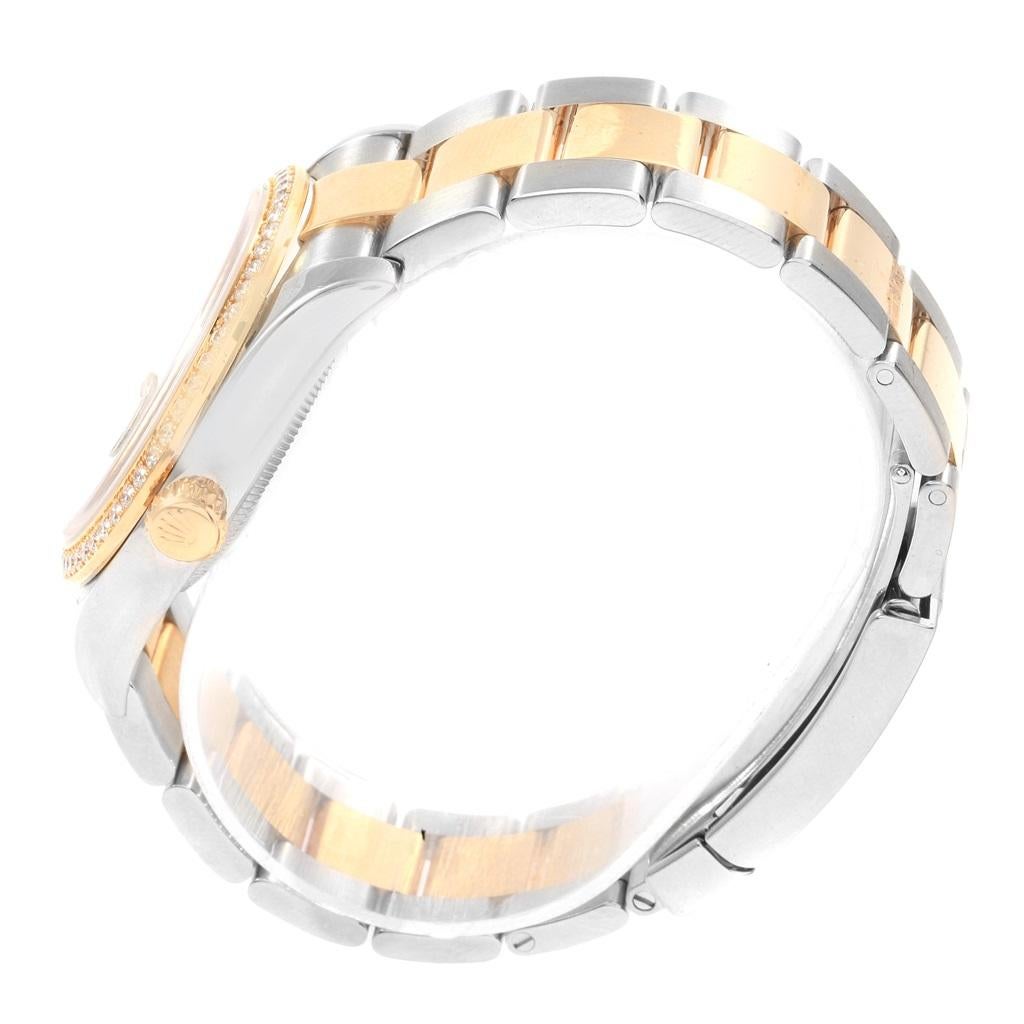 Rolex Datejust 36 Steel Yellow Gold Bronze Flower Dial Watch 116233 3