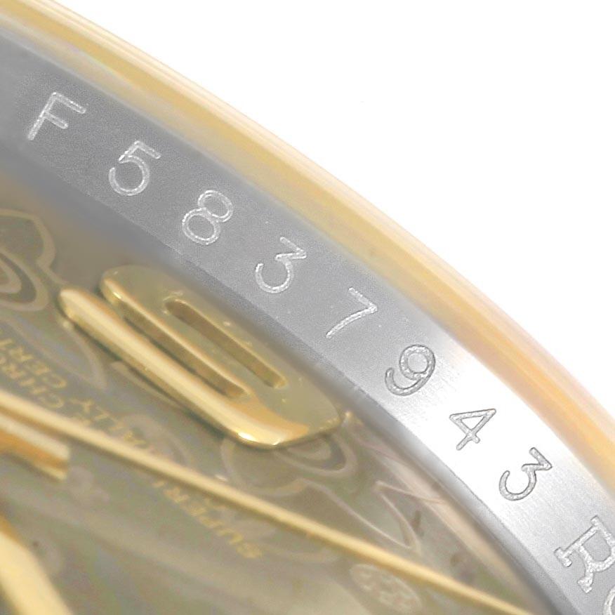 Rolex Datejust 36 Steel Yellow Gold Bronze Flower Dial Watch 116233 1