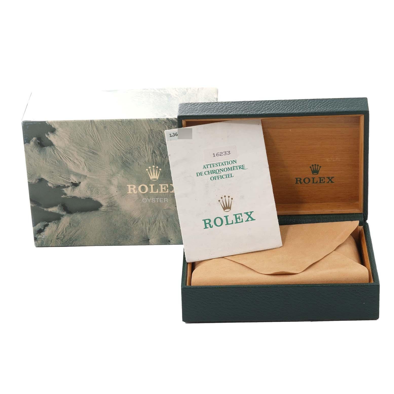 Rolex Datejust 36 Stahl Gelbgold Champagner Zifferblatt Herrenuhr 16233 Box Papiere im Angebot 6