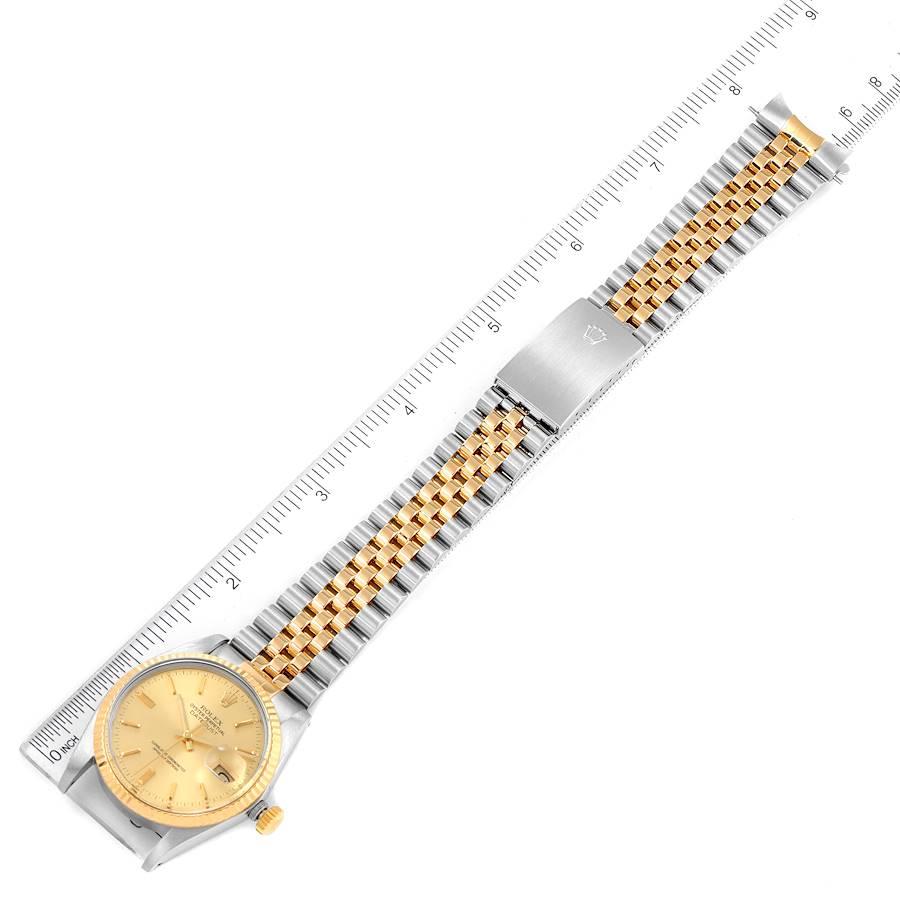 Rolex Datejust 36 Steel Yellow Gold Champagne Dial Vintage Mens Watch 16013 For Sale 5