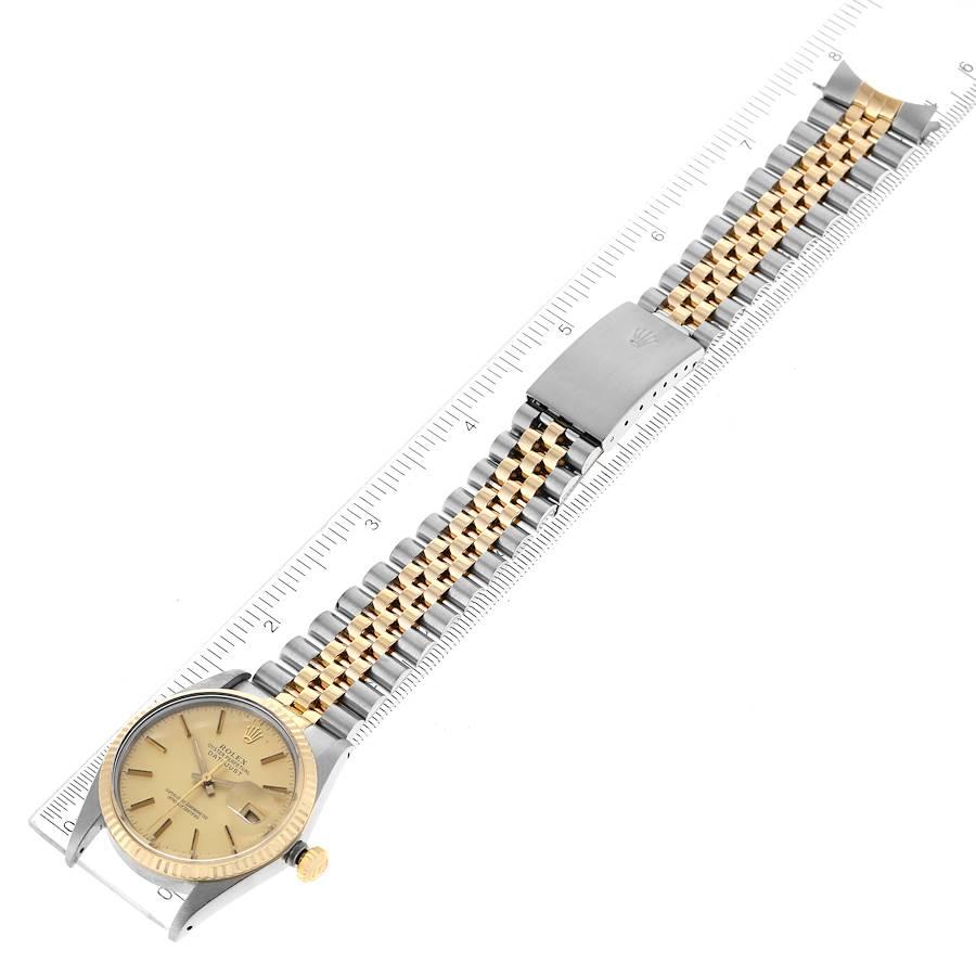 Rolex Datejust 36 Steel Yellow Gold Champagne Dial Vintage Mens Watch 16013 For Sale 4