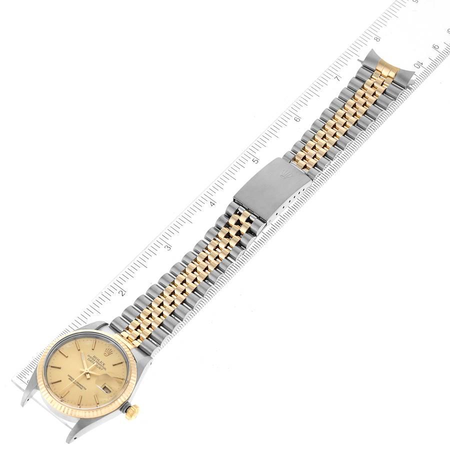 Rolex Datejust 36 Steel Yellow Gold Champagne Dial Vintage Mens Watch 16013 For Sale 6